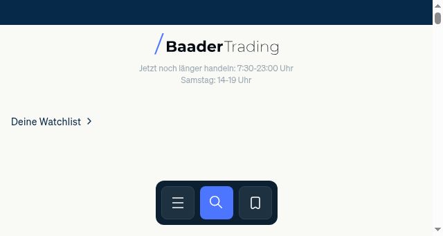 Screenshot of baadertrading.de
