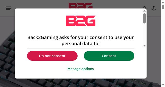 Screenshot of back2gaming.com