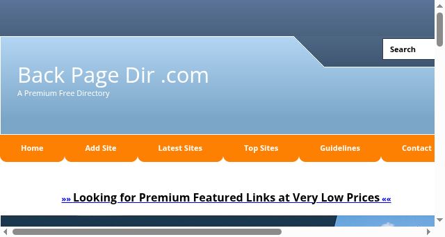 Screenshot of backpagedir.com