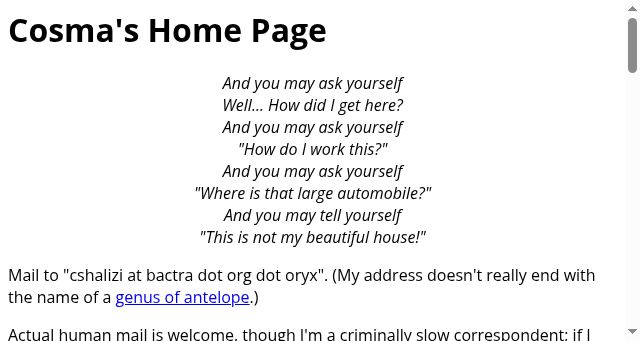 Screenshot of bactra.org
