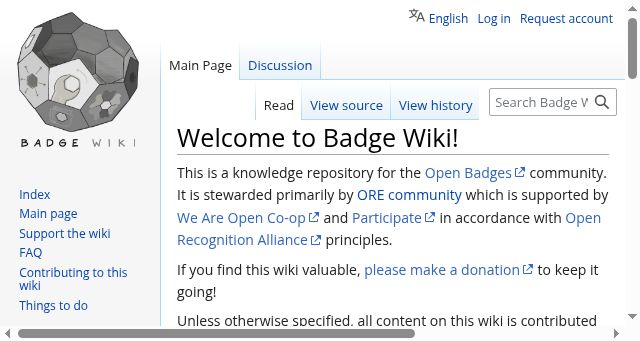 Screenshot of badge.wiki