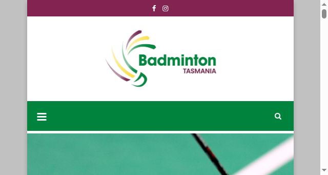 Screenshot of badmintontasmania.com.au