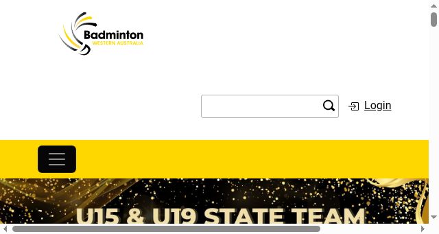 Screenshot of badmintonwa.org.au