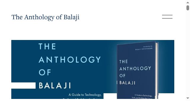 Screenshot of balajianthology.com