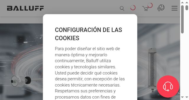 Screenshot of balluff.com