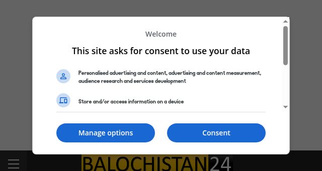 Screenshot of balochistan24.com