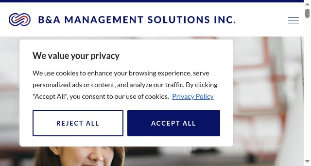 Screenshot of bamanagementsolutions.com