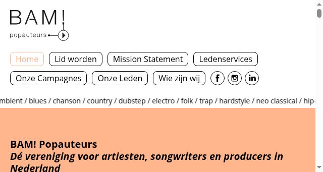 Screenshot of bampopauteurs.nl
