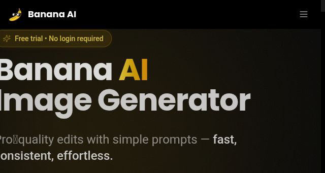 Screenshot of banana-ai.art