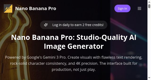 Screenshot of bananapro.co