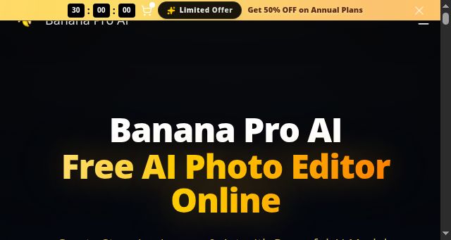 Screenshot of bananaproai.app
