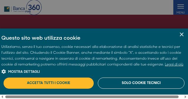 Screenshot of banca360fvg.it