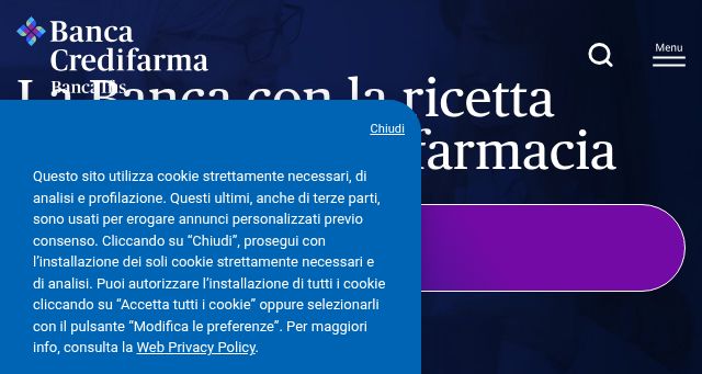 Screenshot of bancacredifarma.it