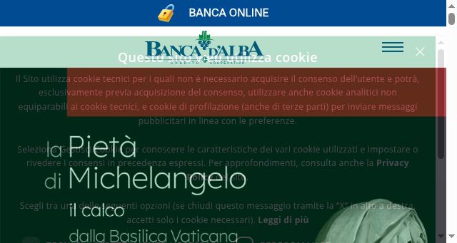 Screenshot of bancadalba.it