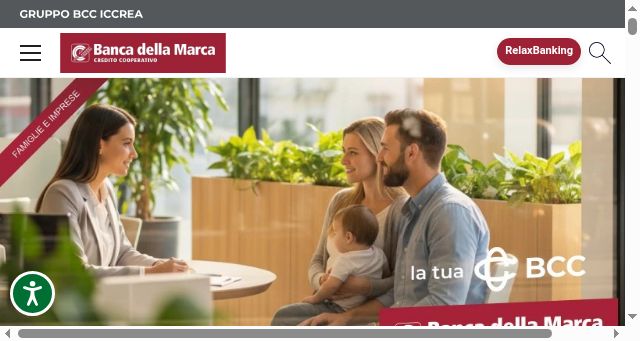 Screenshot of bancadellamarca.it