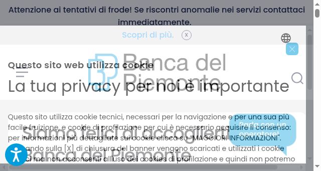 Screenshot of bancadelpiemonte.it