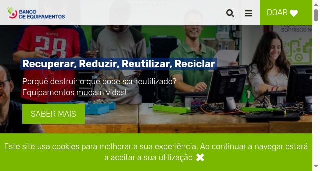 Screenshot of bancodeequipamentos.pt