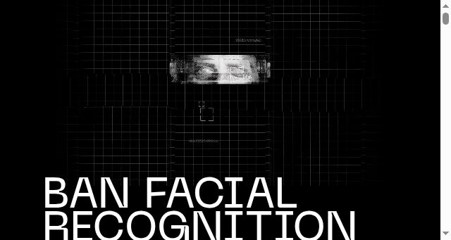 Screenshot of banfacialrecognition.com