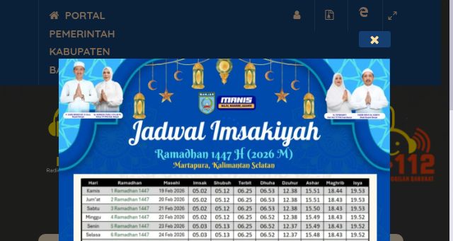 Screenshot of banjarkab.go.id