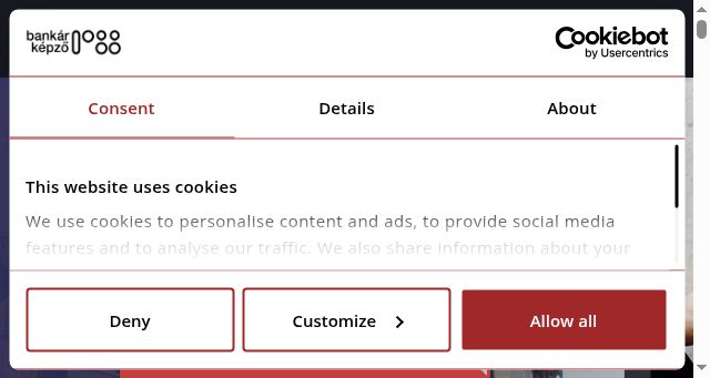 Screenshot of bankarkepzo.hu