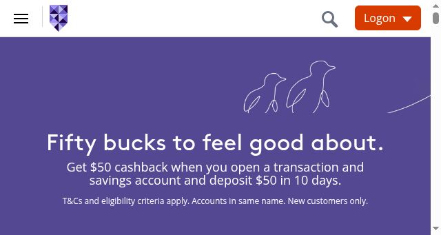 Screenshot of bankofmelbourne.com.au