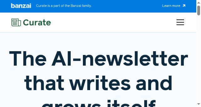 Screenshot of banzaicurate.com