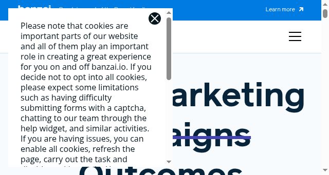 Screenshot of banzaireach.com