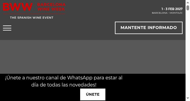 Screenshot of barcelonawineweek.com