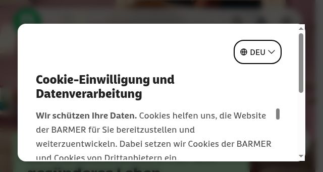 Screenshot of barmer.de