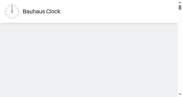 Screenshot of bauhausclock.com