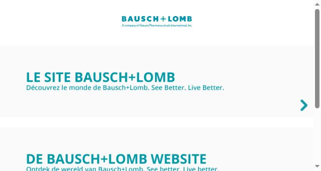 Screenshot of bausch-lomb.be