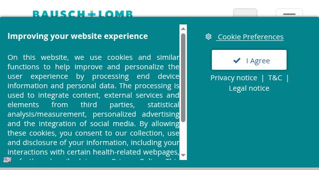 Screenshot of bausch.ca