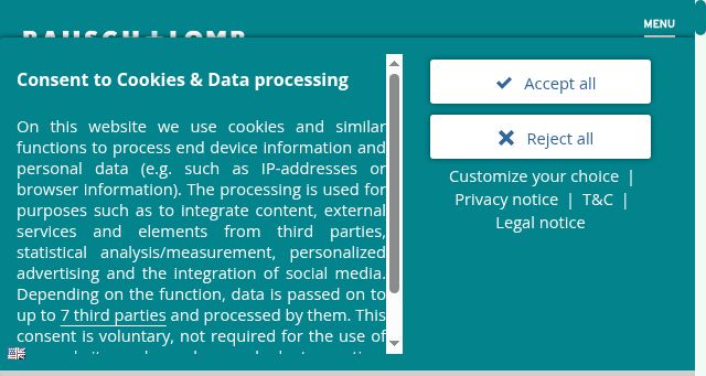 Screenshot of bausch.dk