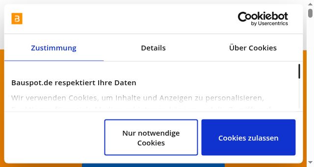 Screenshot of bauspot.de