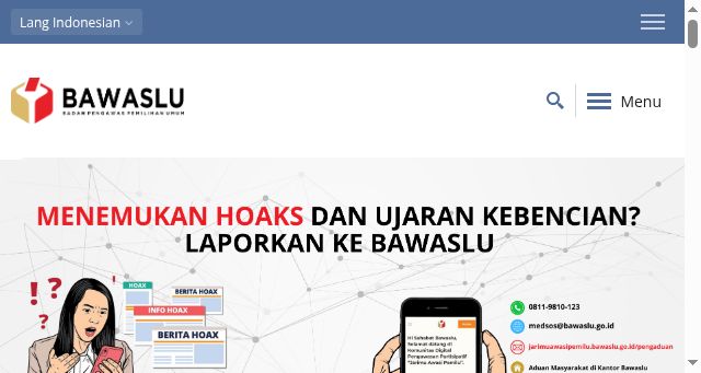 Screenshot of bawaslu.go.id