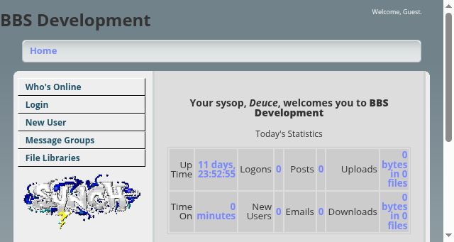 Screenshot of bbsdev.net