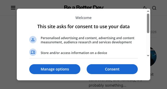 Screenshot of beabetterdev.com
