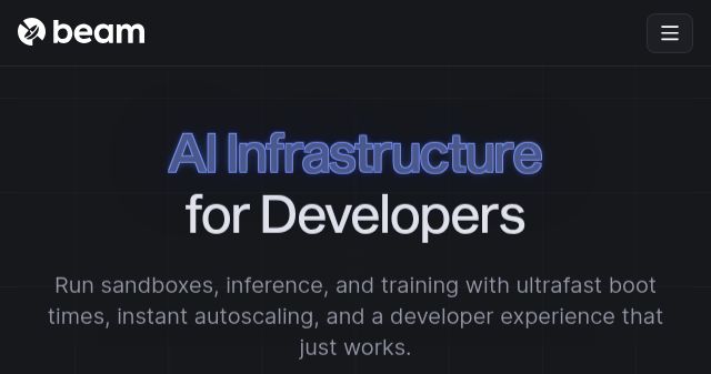 Screenshot of beam.cloud