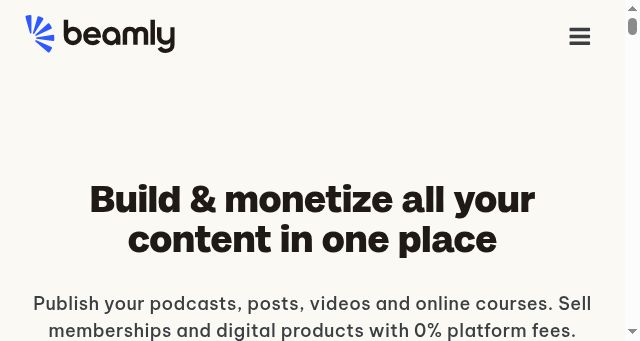 Screenshot of beamly.com