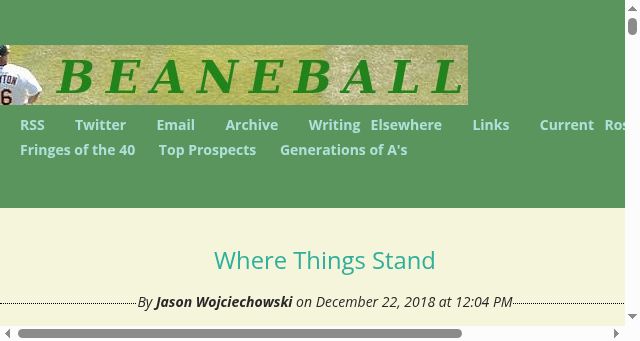Screenshot of beaneball.org