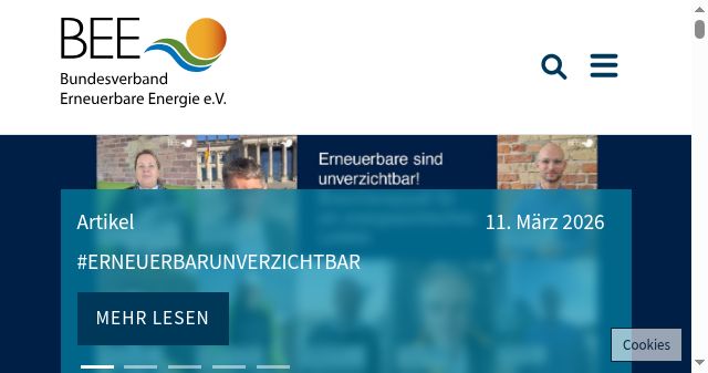Screenshot of bee-ev.de