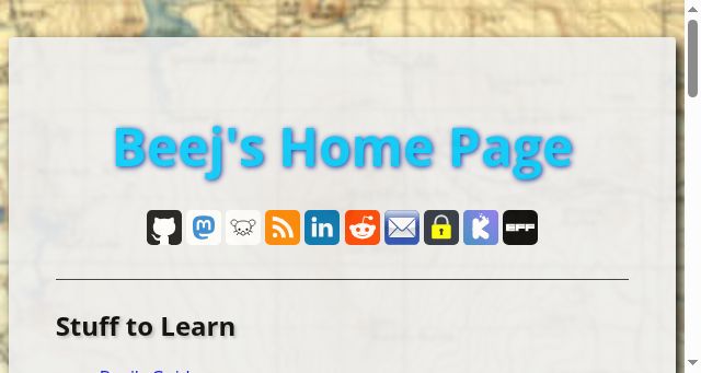 Screenshot of beej.us