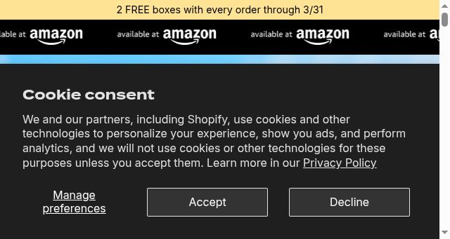 Screenshot of beeupsnacks.com