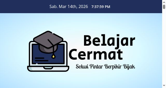 Screenshot of belajarcermat.com