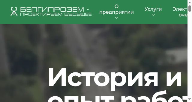 Screenshot of belgiprozem.by