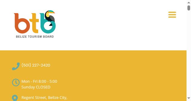 Screenshot of belizetourismboard.org