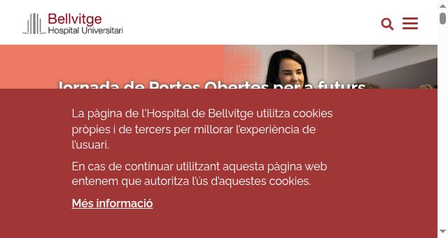 Screenshot of bellvitgehospital.cat