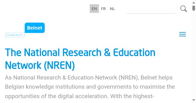 Screenshot of belnet.be