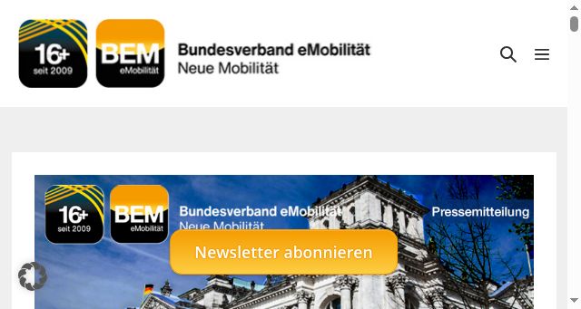 Screenshot of bem-ev.de