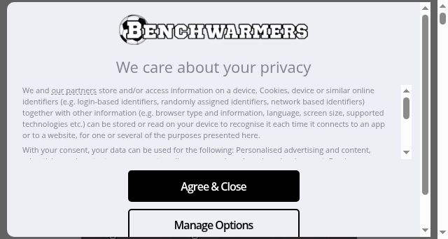 Screenshot of benchwarmers.ie